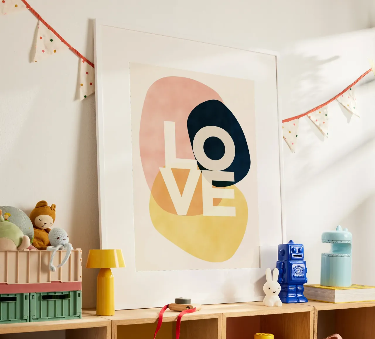 Shapes Of Love poster con telaio in alluminio da designdn