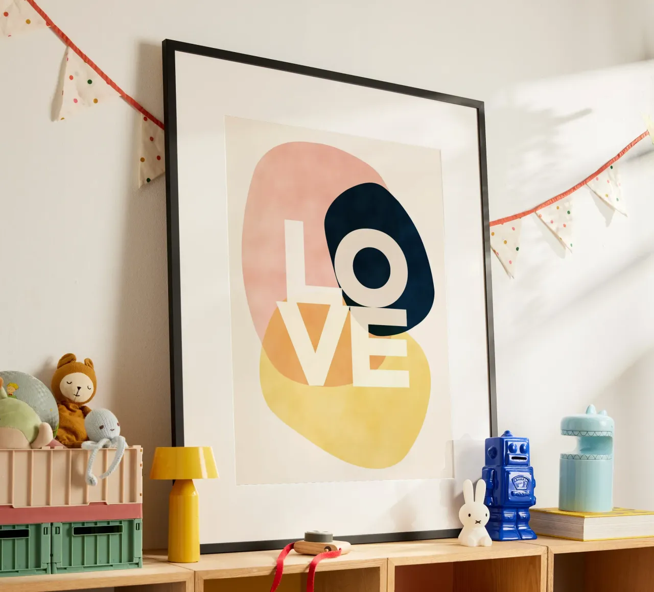 Shapes Of Love poster con telaio in alluminio da designdn