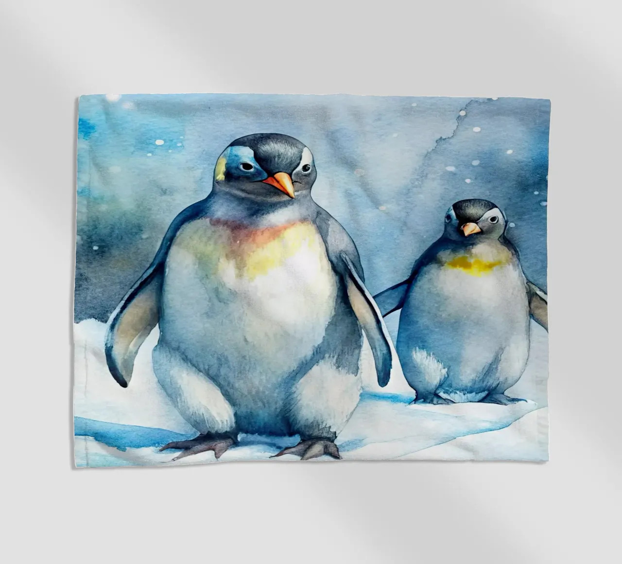 Pinguini ad acquerello telo mare da 🎁 ARTVI-SHOP