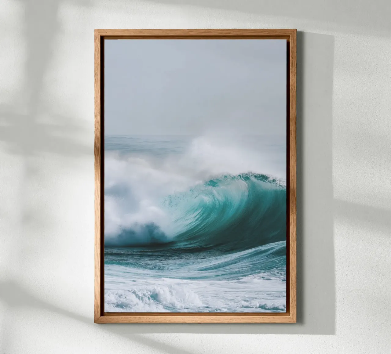 Onda oceanica tela con Cornice a cassetta da Indigo Tides Art