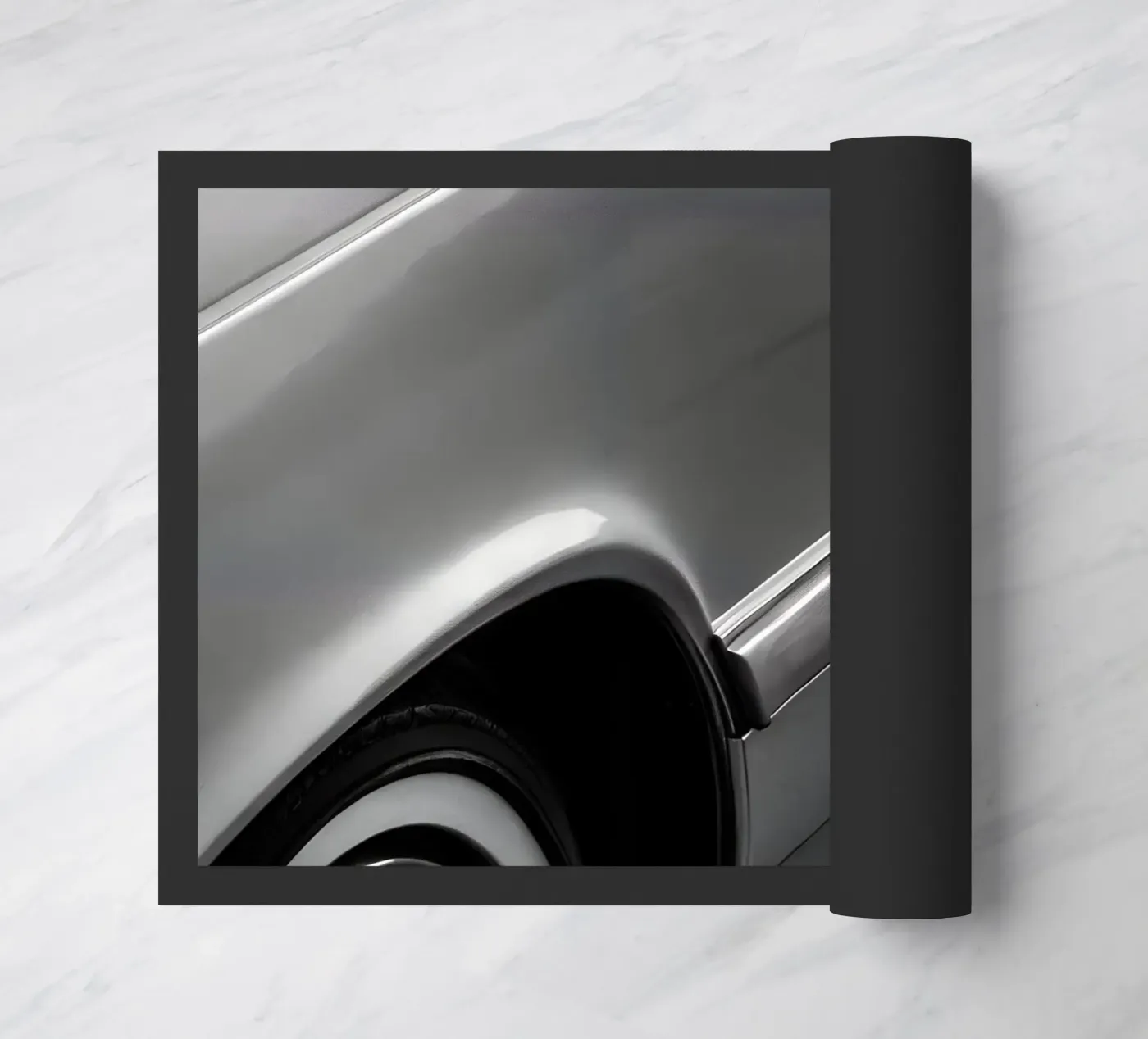 Monochrome Oldtimer Fußmatte von CAR EDITION