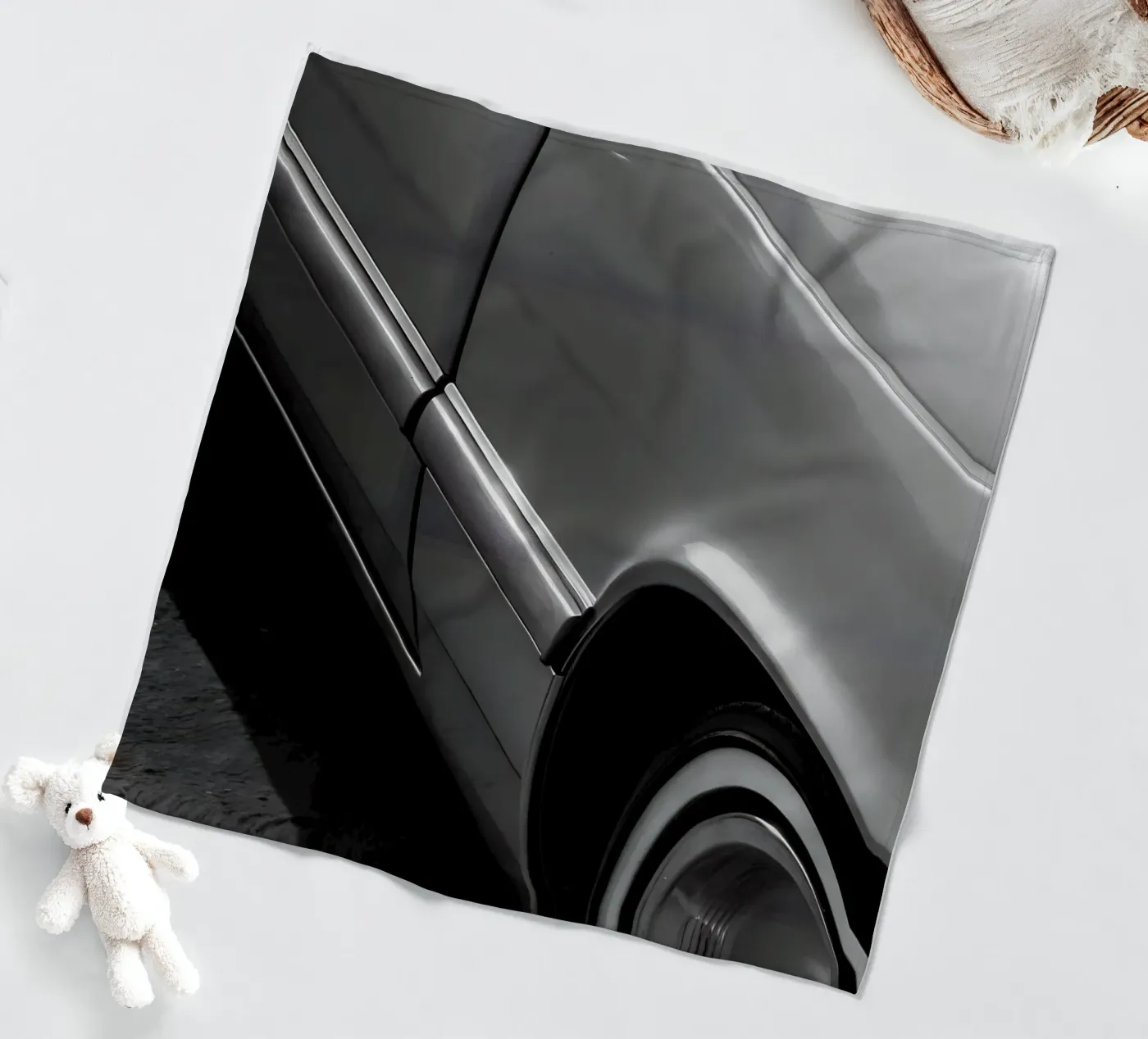 Monochrome Oldtimer Fleecedecke von CAR EDITION