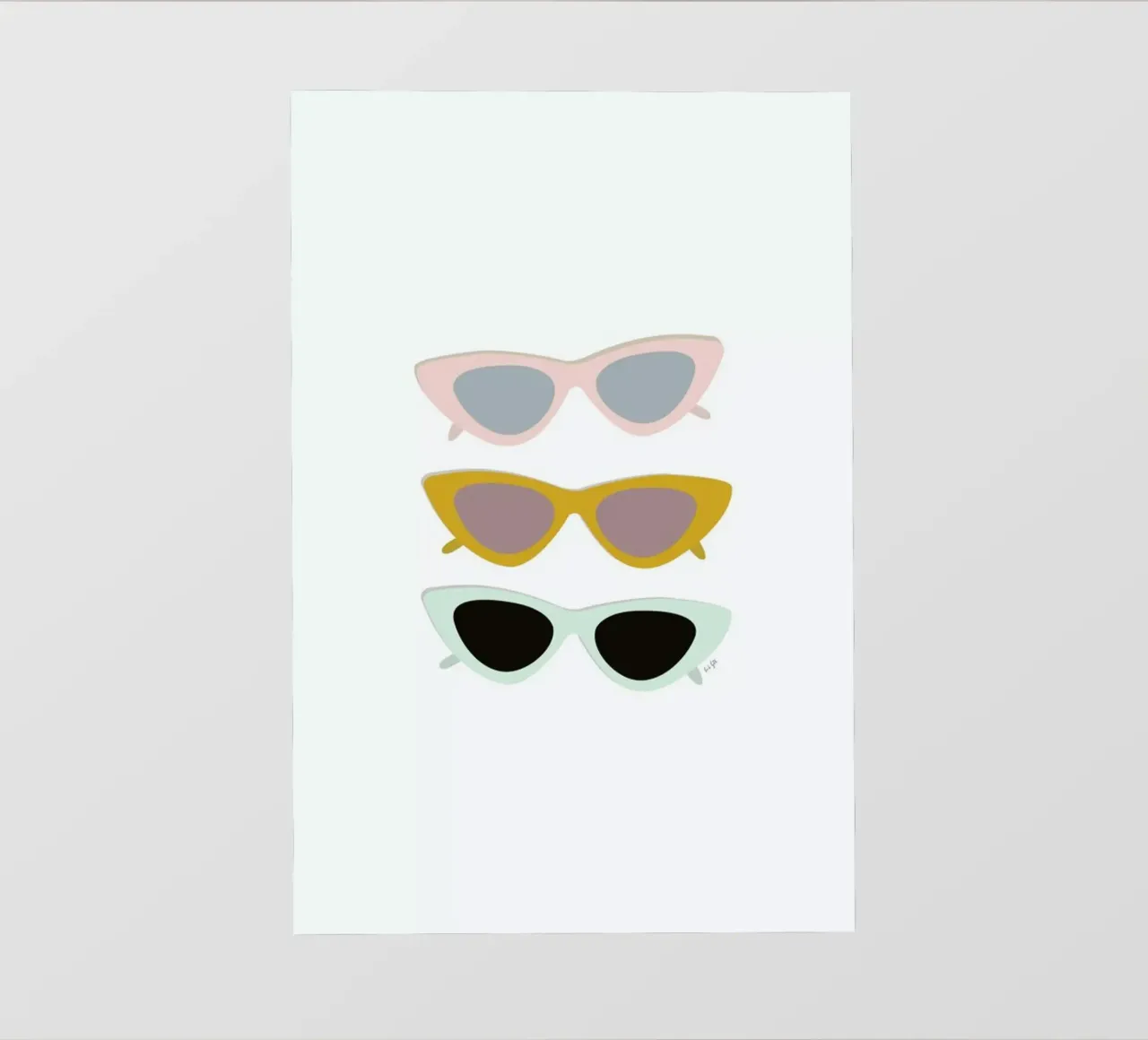 Cat Eye Sunglasses pellicola backlit da Linda Gobeta