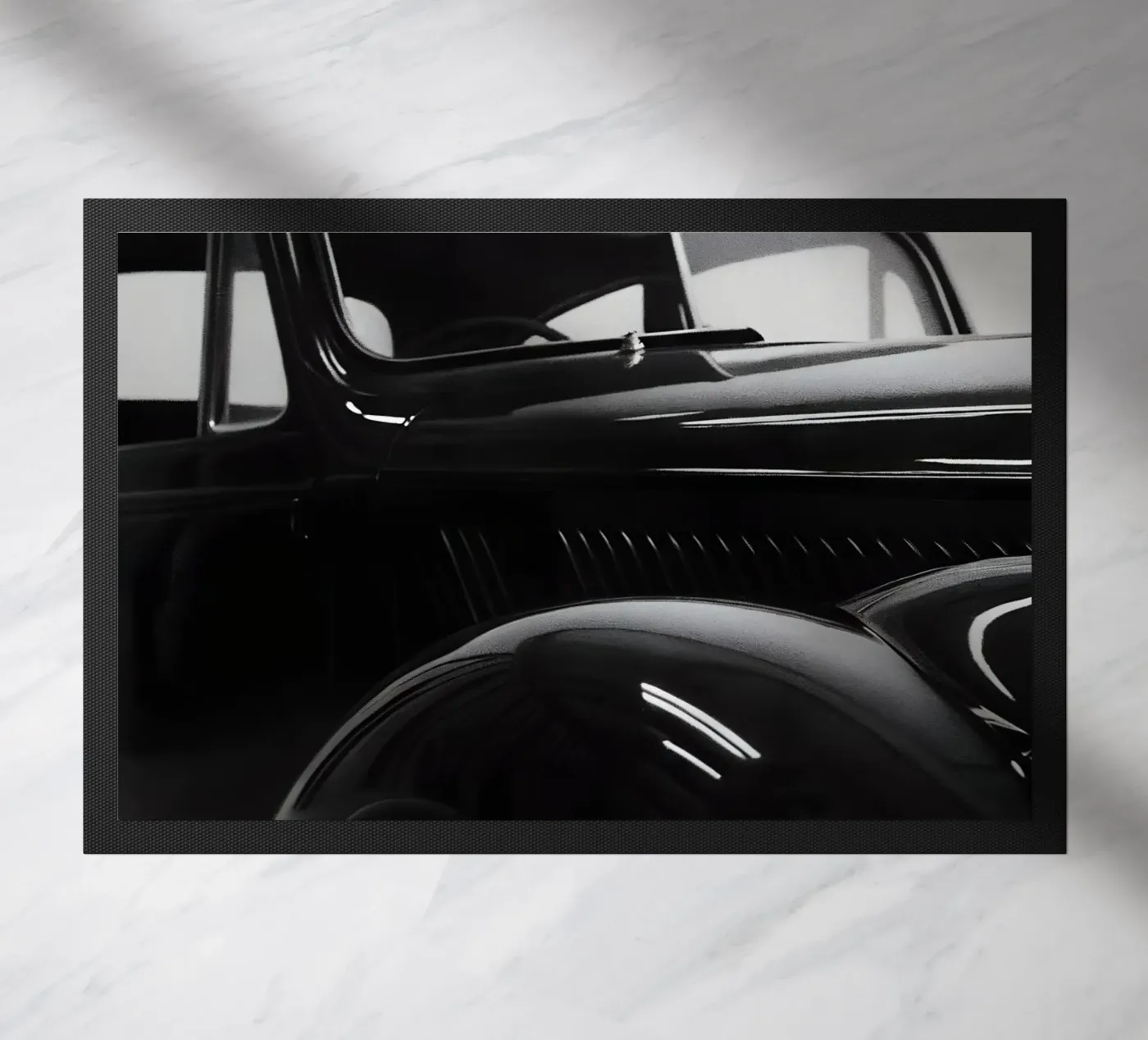 Monochrome Oldtimer Fußmatte von CAR EDITION