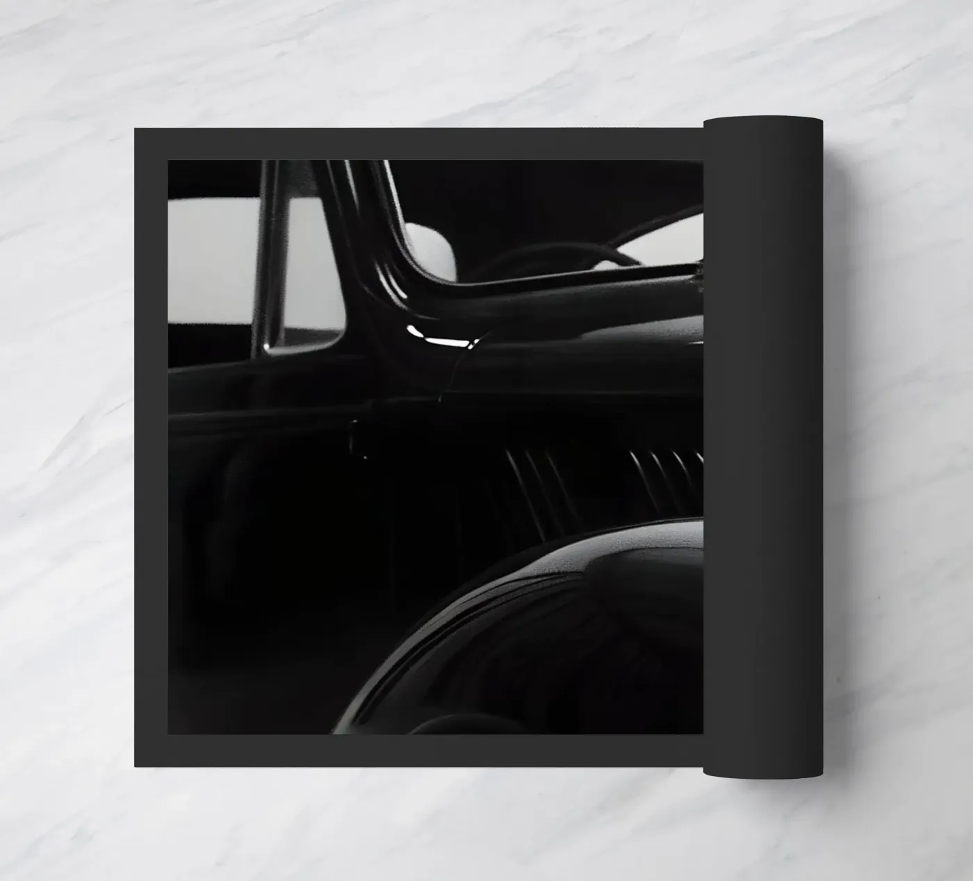 Monochrome Oldtimer Fußmatte von CAR EDITION