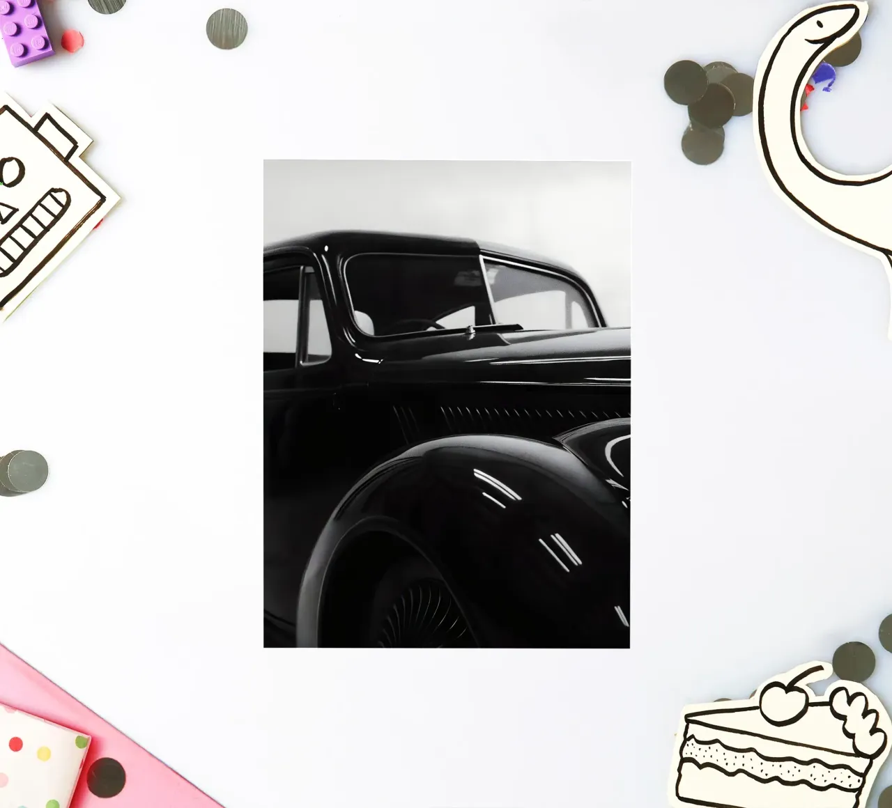 Auto d'epoca monocromatiche adesivo da CAR EDITION