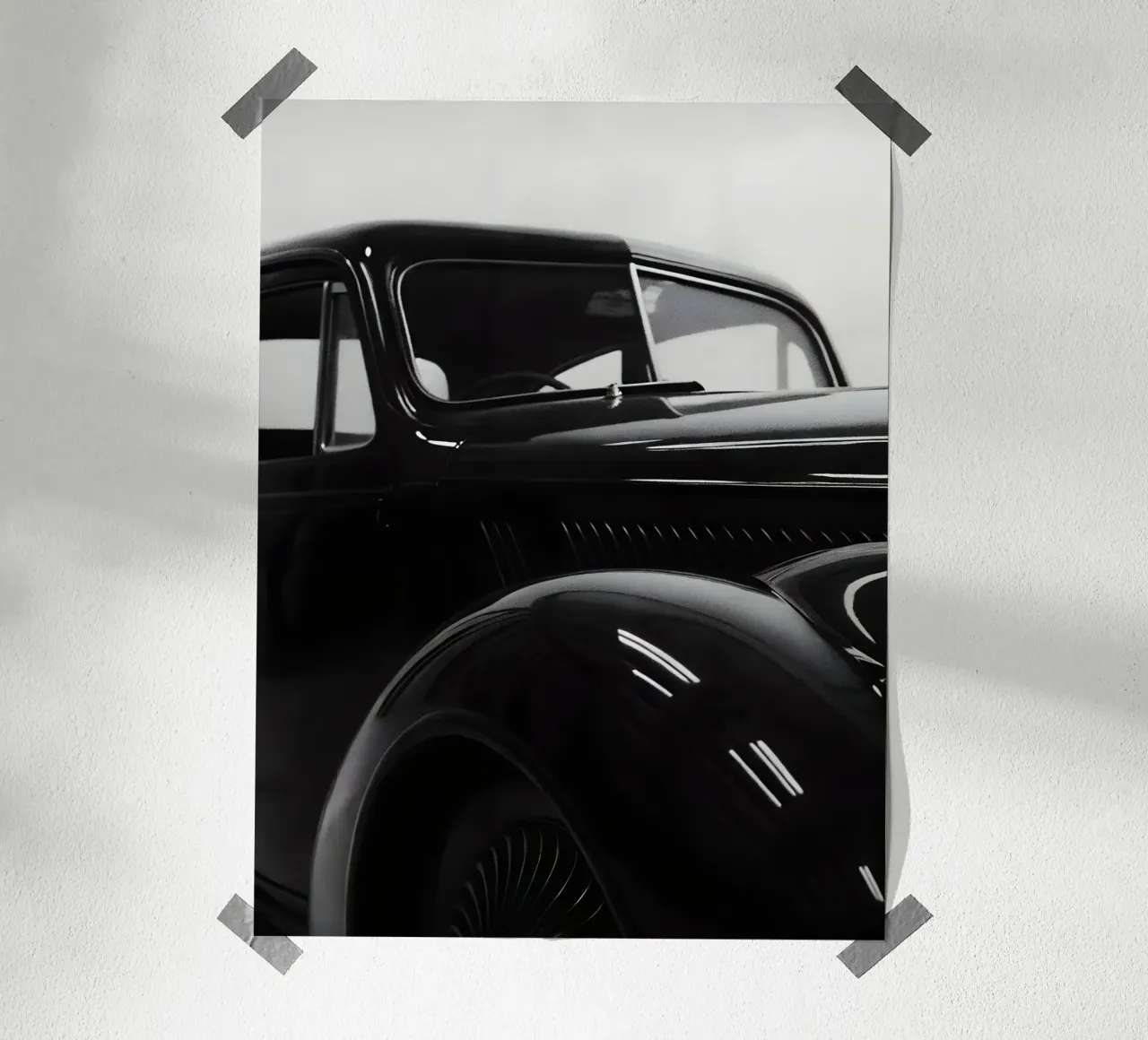 Monochrome Oldtimer Poster von CAR EDITION