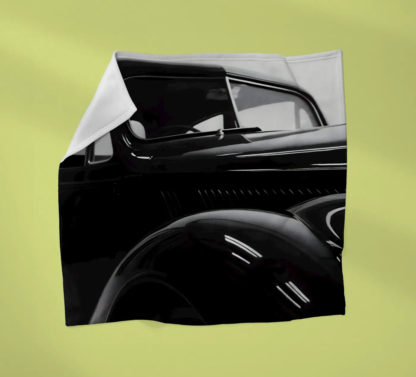 Monochrome Oldtimer Fleecedecke von CAR EDITION
