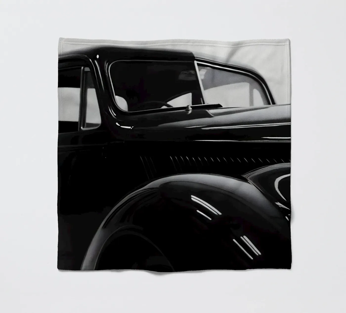 Monochrome Oldtimer Fleecedecke von CAR EDITION