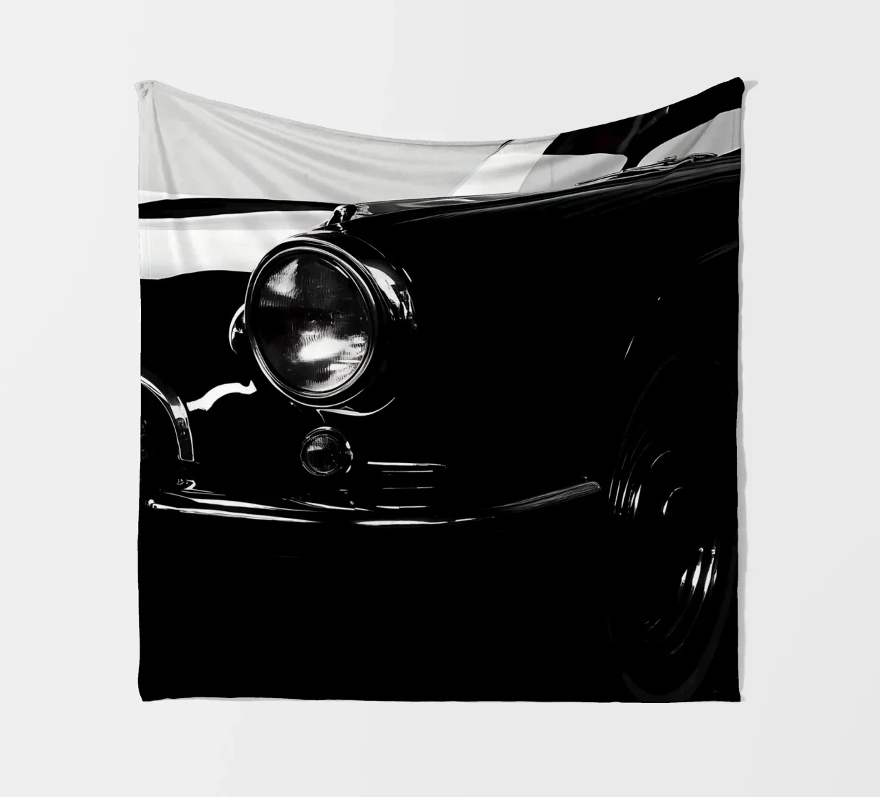 Monochrome Oldtimer Fleecedecke von CAR EDITION