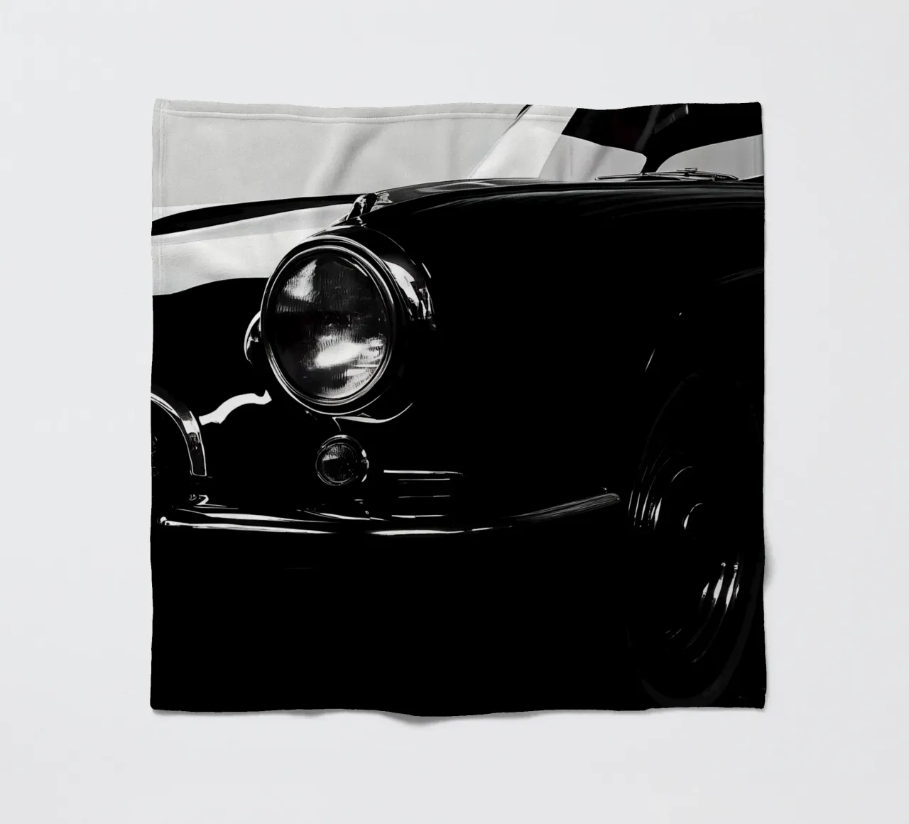 Monochrome Oldtimer Fleecedecke von CAR EDITION
