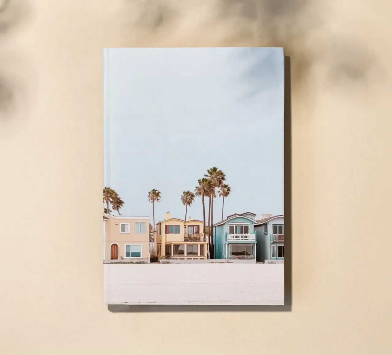 Coastal Beachfront Houses notebook by Indigo Tides Art