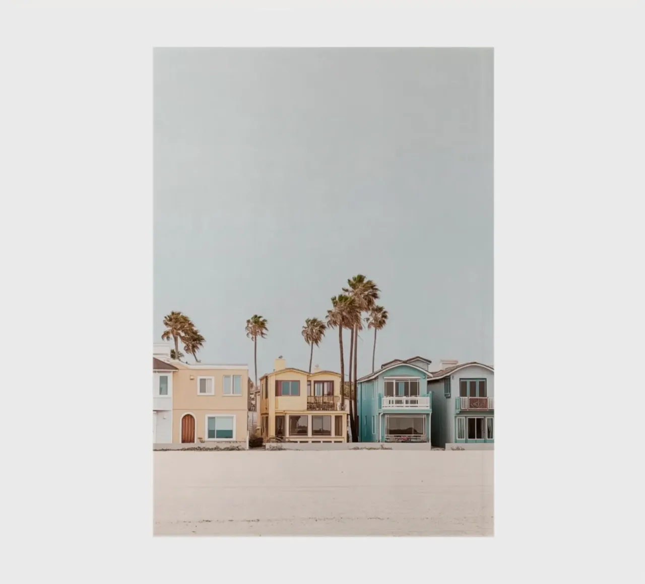Coastal Beachfront Houses notebook by Indigo Tides Art