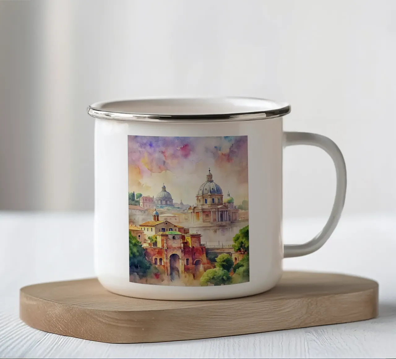 Un disegno di Roma tazza in smalto da ARTVI-SHOP