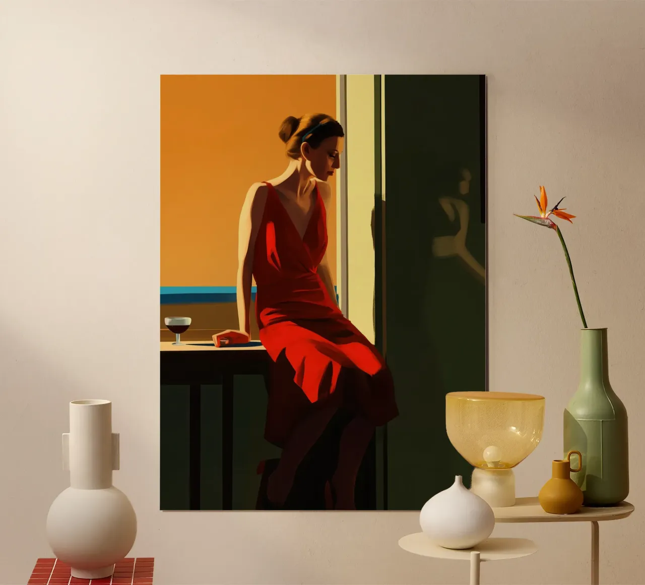 Lonely Sunday | American Realism E. Hopper style poster by Autofocus