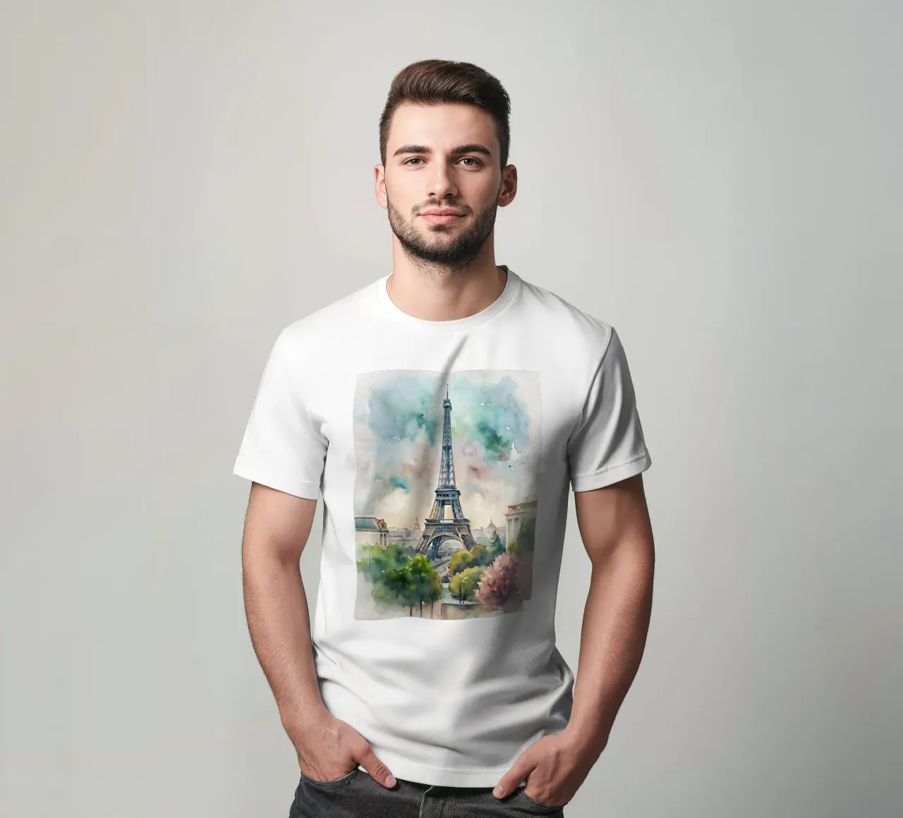 Een tekening van Parijs t-shirt van 🎁 ARTVI-SHOP