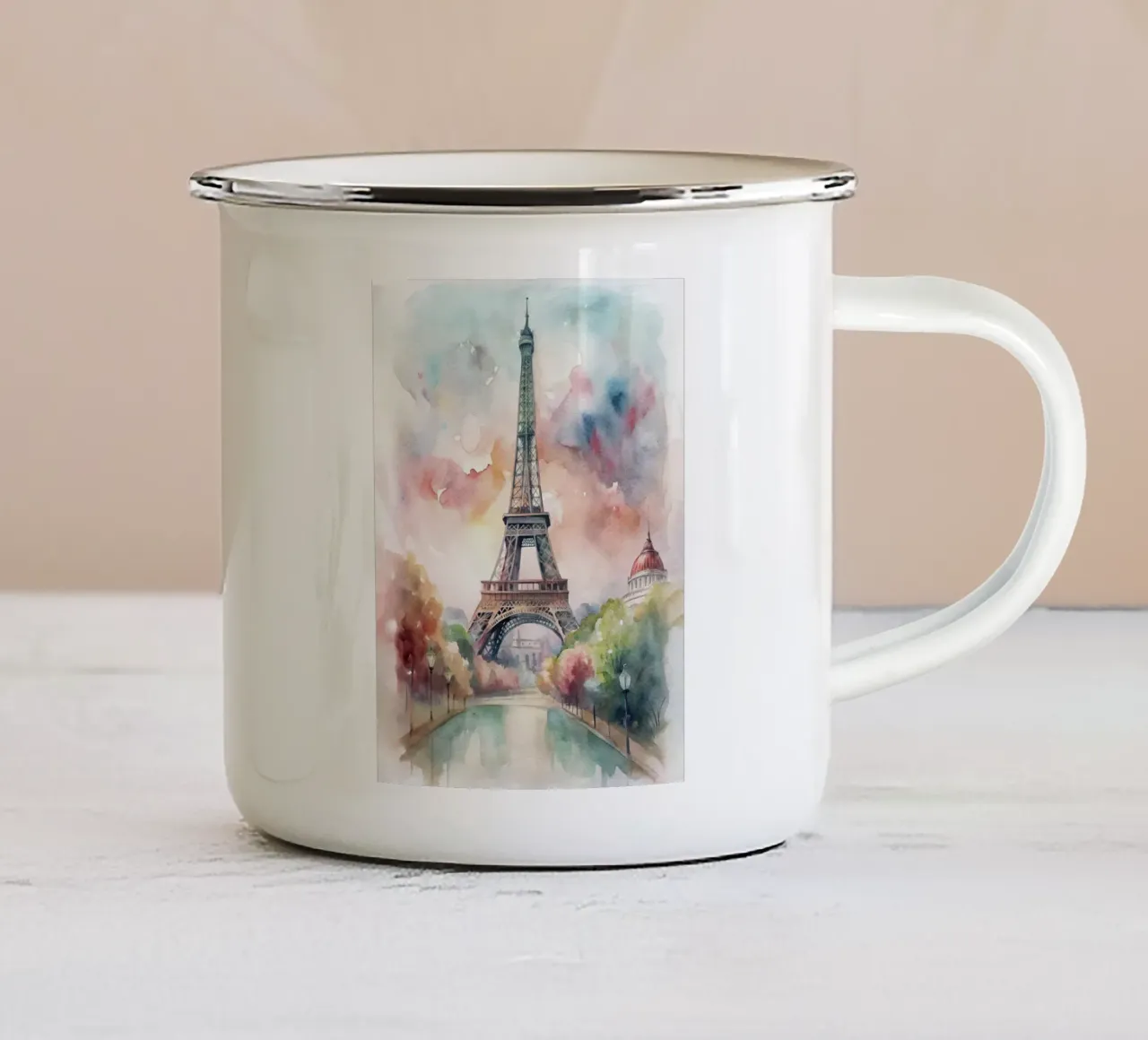 Un disegno di Parigi tazza in smalto da ARTVI-SHOP