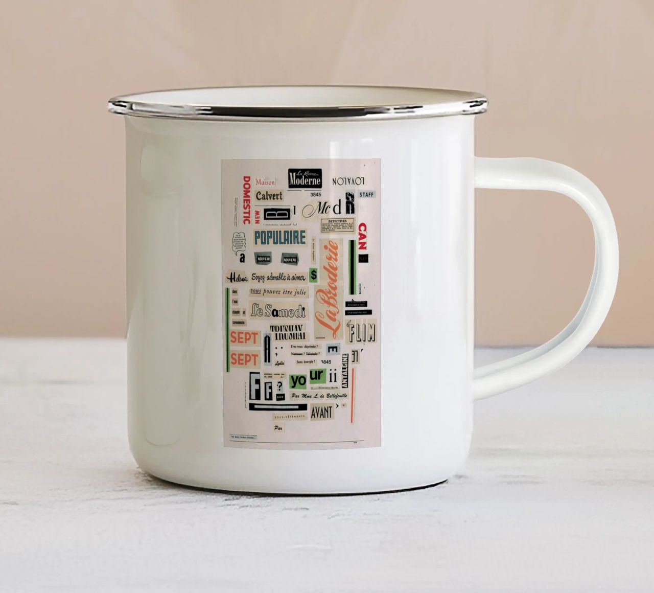 Typo Vintag tazza in smalto da Tameo