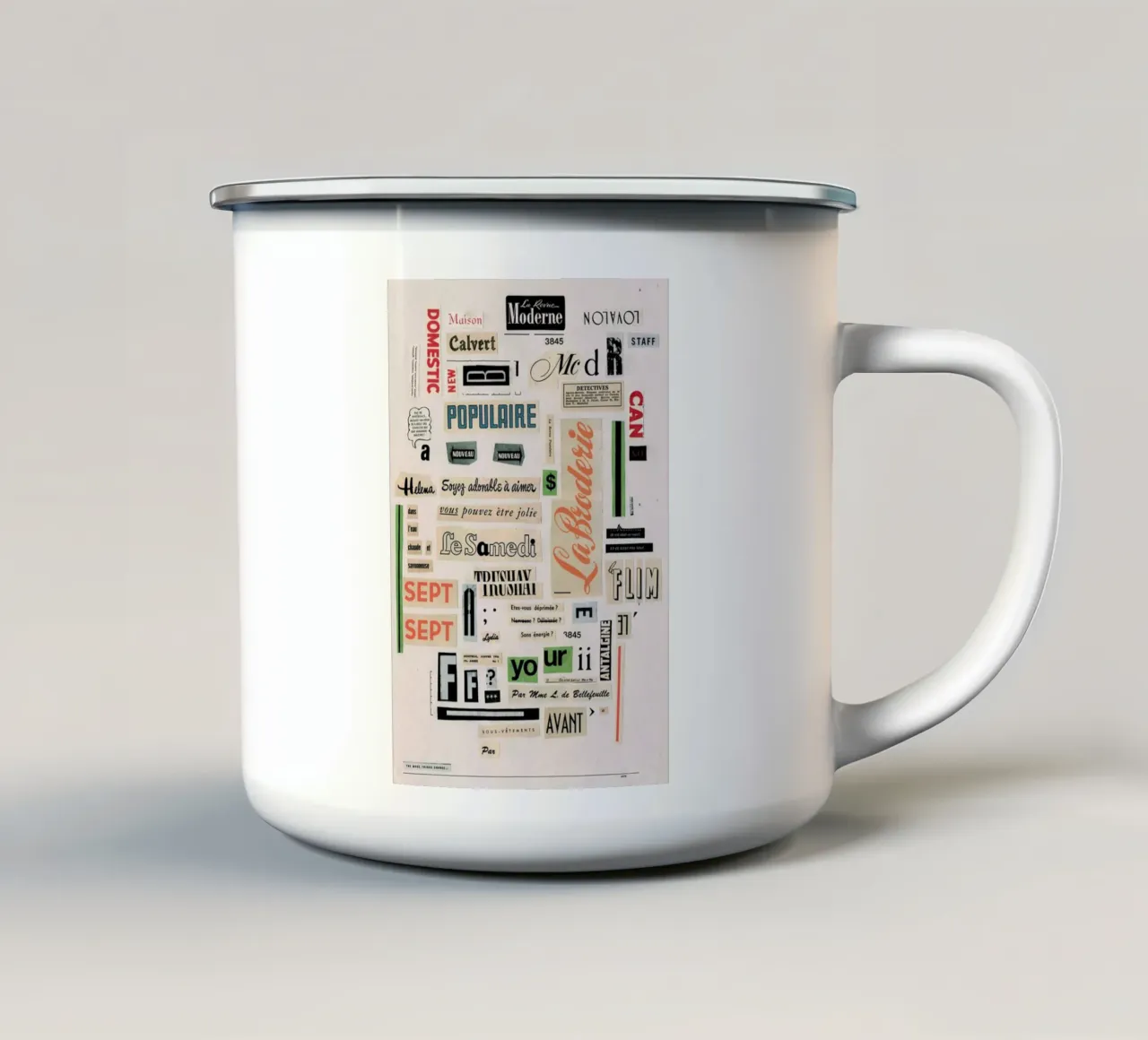 Typo Vintag tazza in smalto da Tameo