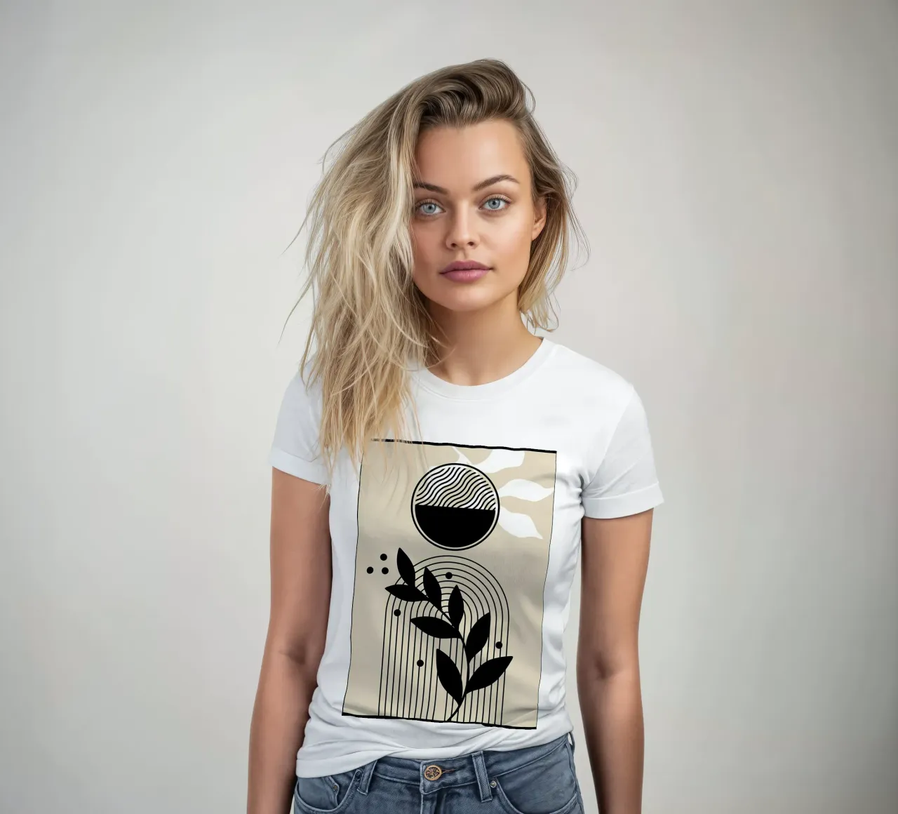 Abstract Minimalist Art women's fitted t-shirt by James M Coyle