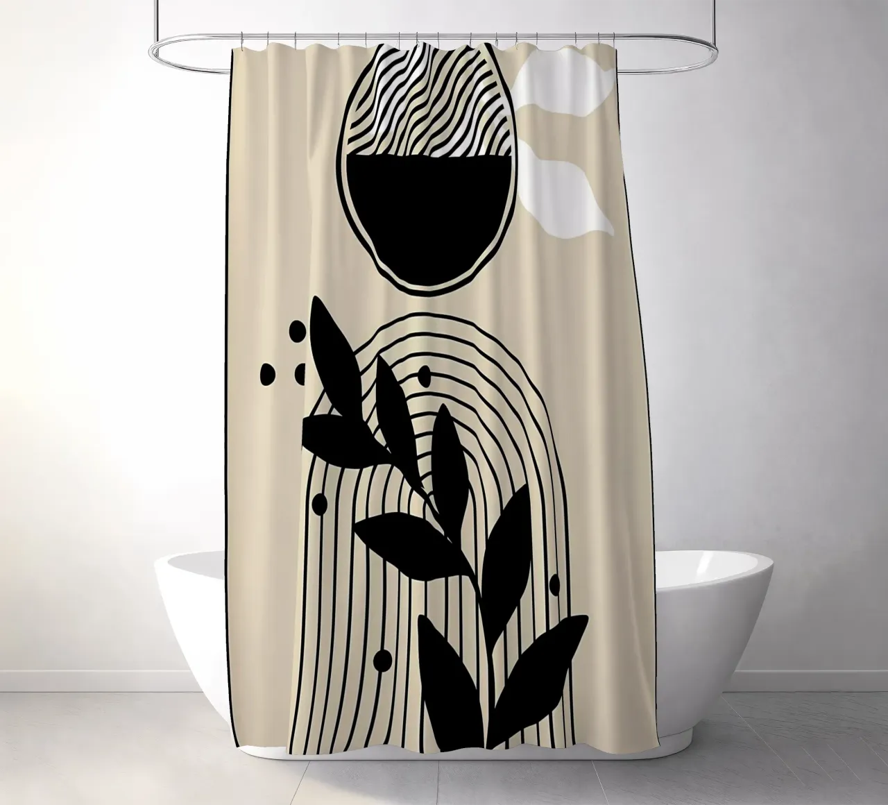 Abstract Minimalist Art shower curtain by James M Coyle