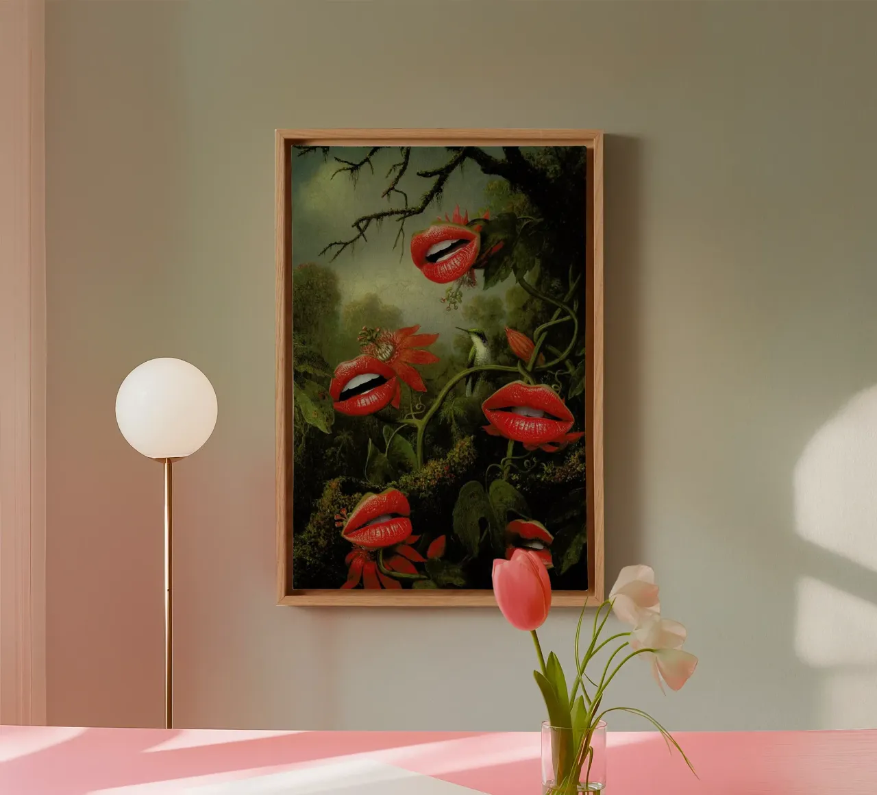 Jungle Of The Carnivores canvas met Baklijst van Jonas Loose