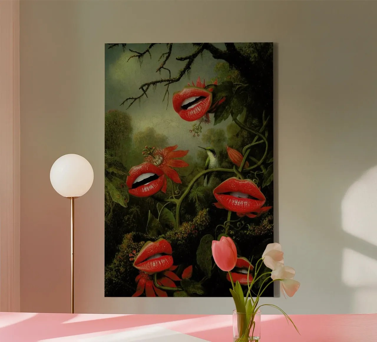 Jungle Of The Carnivores canvas met Baklijst van Jonas Loose