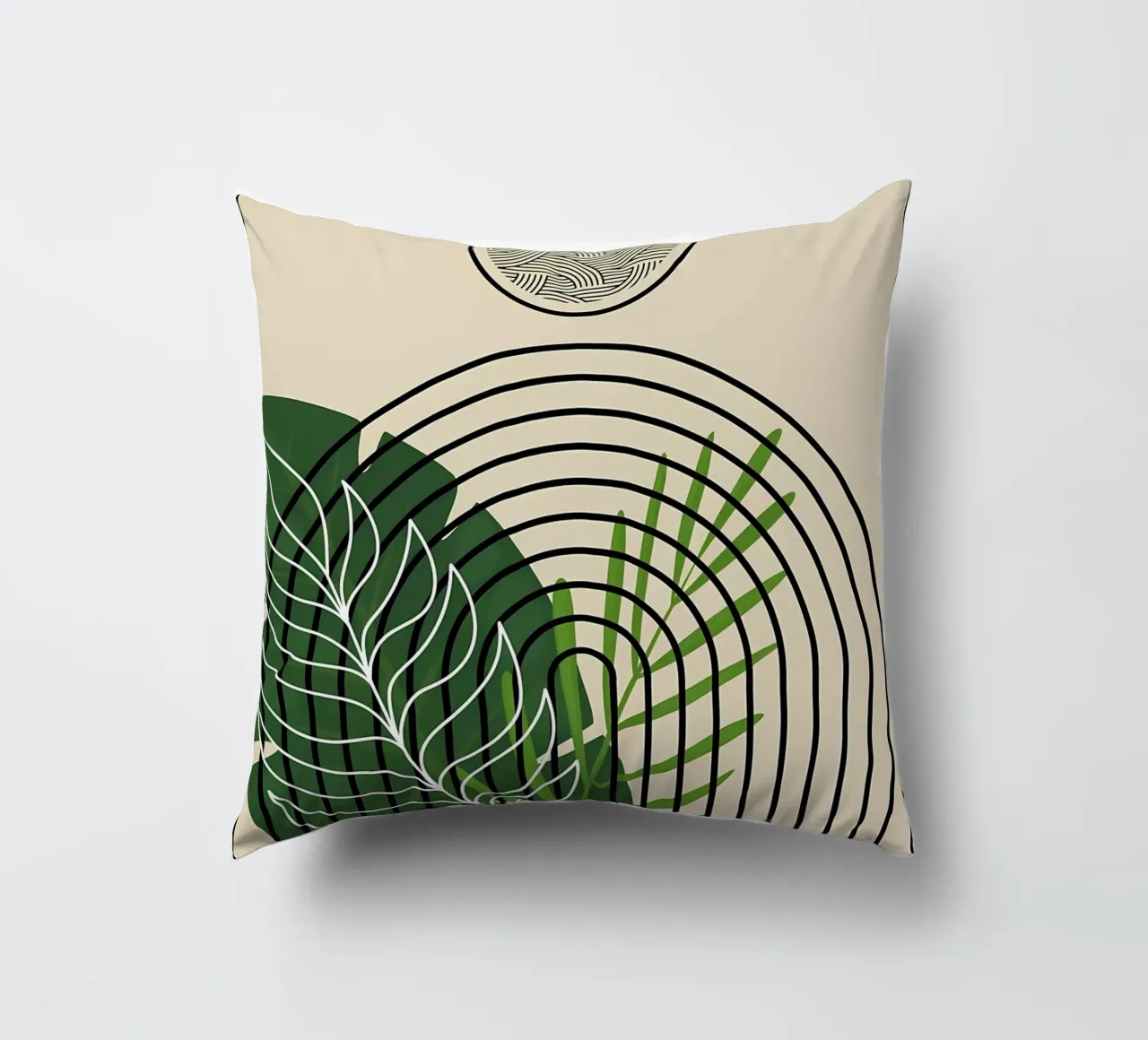 Tropical Abstract Art Print coussin de James M Coyle