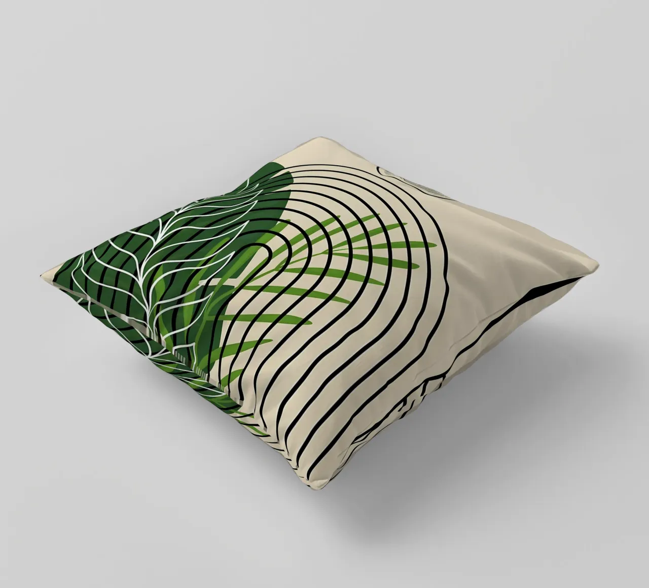 Tropical Abstract Art Print coussin de James M Coyle