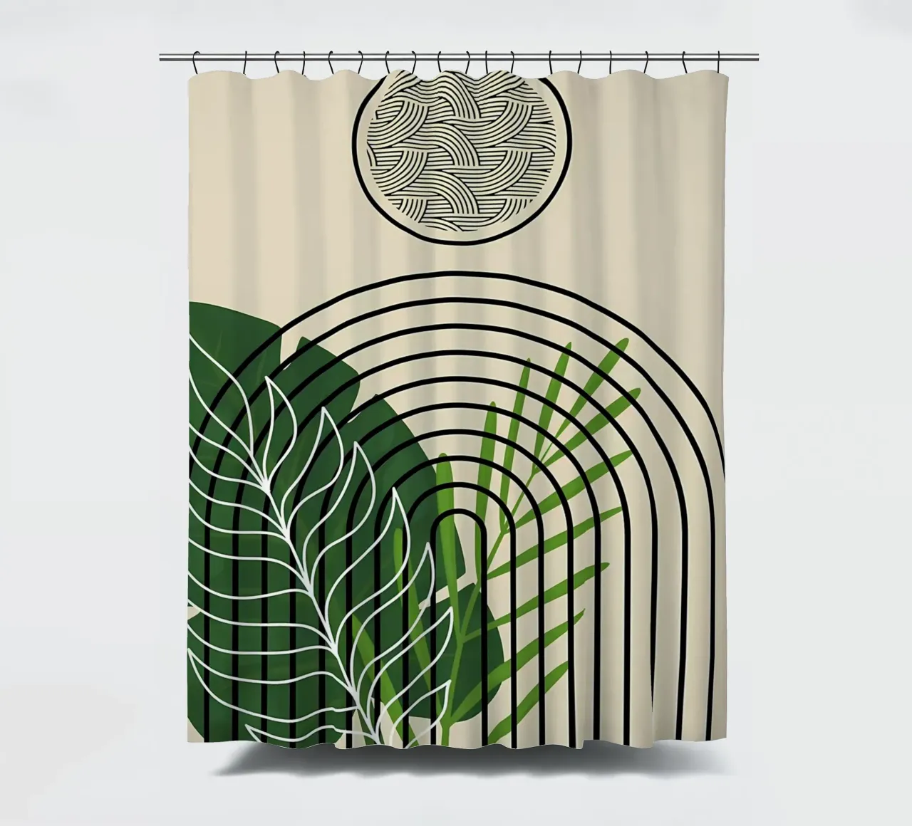 Stampa d'arte astratta tropicale tenda da doccia da James M Coyle