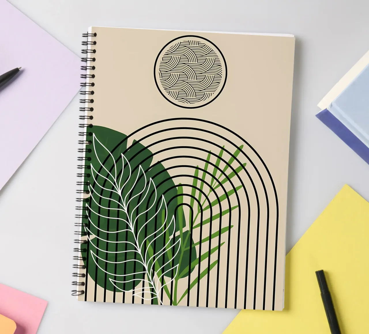 Tropical Abstract Art Print spiral notebook by James M Coyle