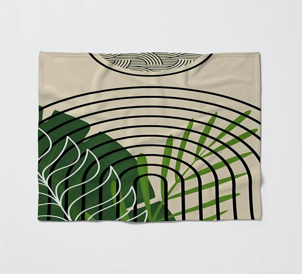 Tropical Abstract Art Print fleece blanket by James M Coyle