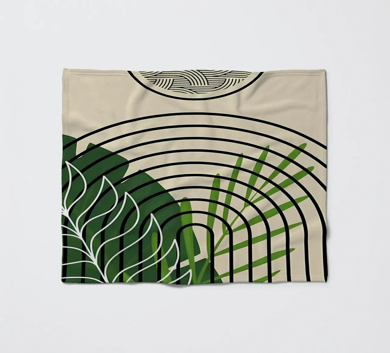 Tropical Abstract Art Print fleece blanket by James M Coyle