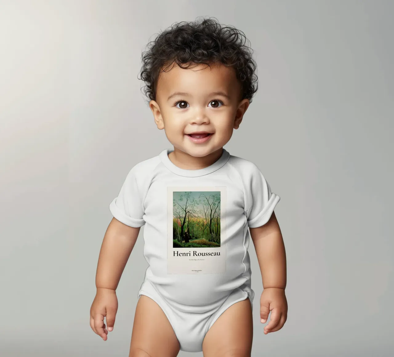 Rousseau - At the Edge of a Forest body neonato maniche corte da ARTOTHEK