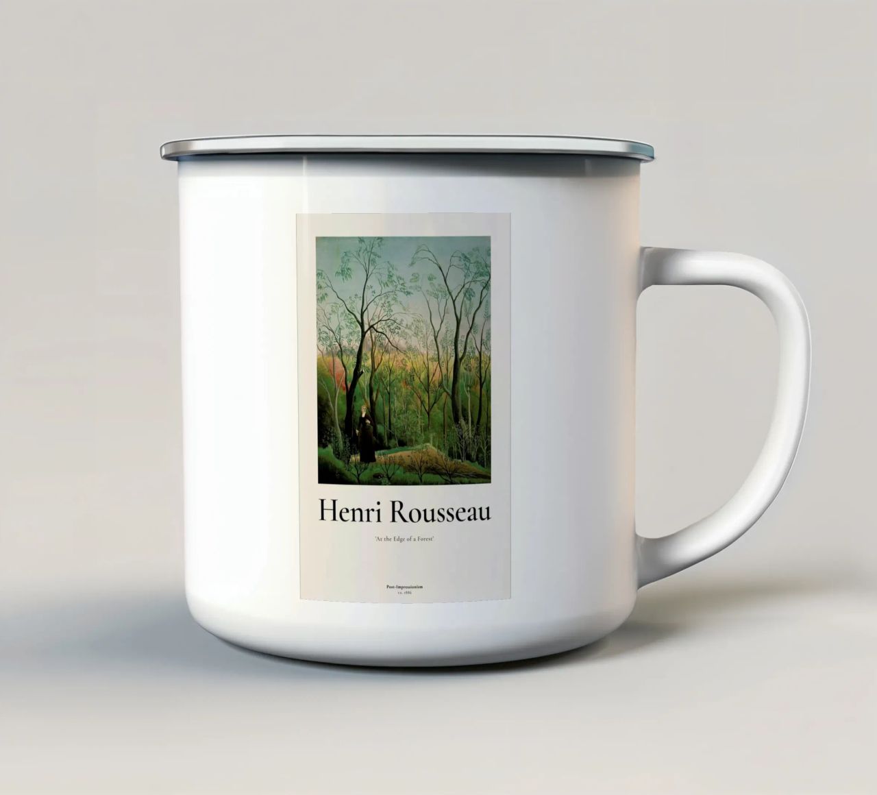 Rousseau - At the Edge of a Forest Emaille Tasse von ARTOTHEK