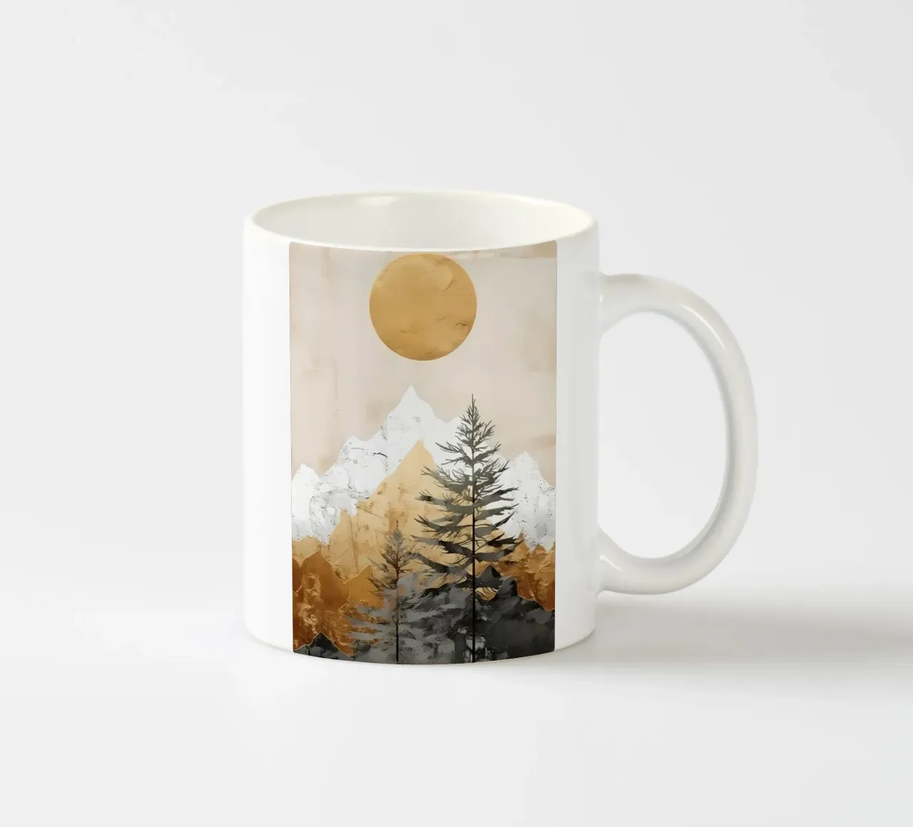 Decorazioni astratte in oro tazza in ceramica da Albert S Jacob