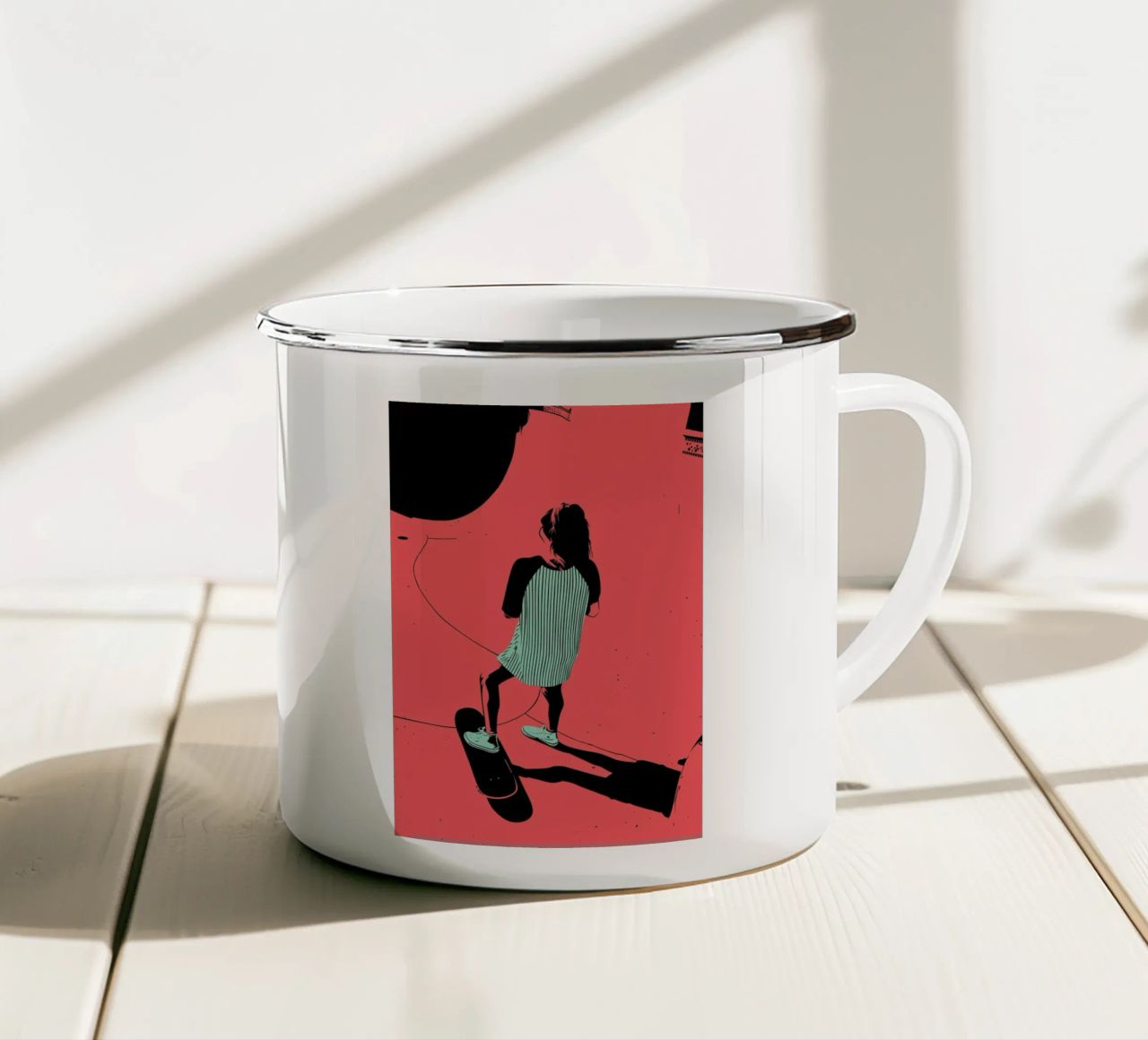 SKATE 01 tazza in smalto da Cranio Dsgn