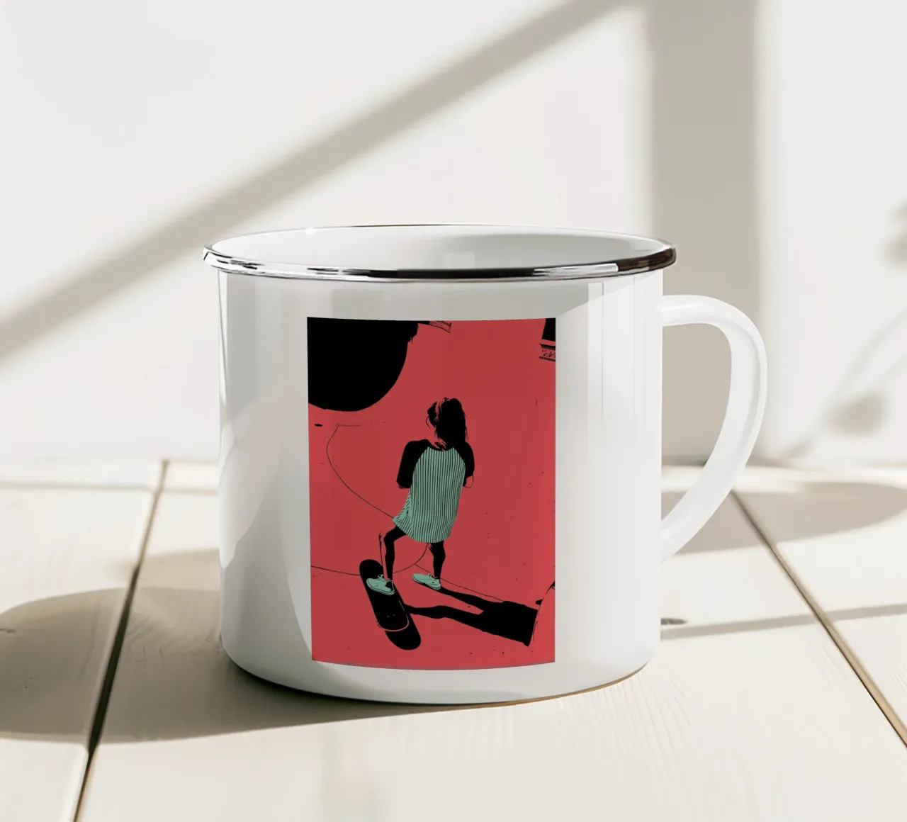 SKATE 01 tazza in smalto da Cranio Dsgn