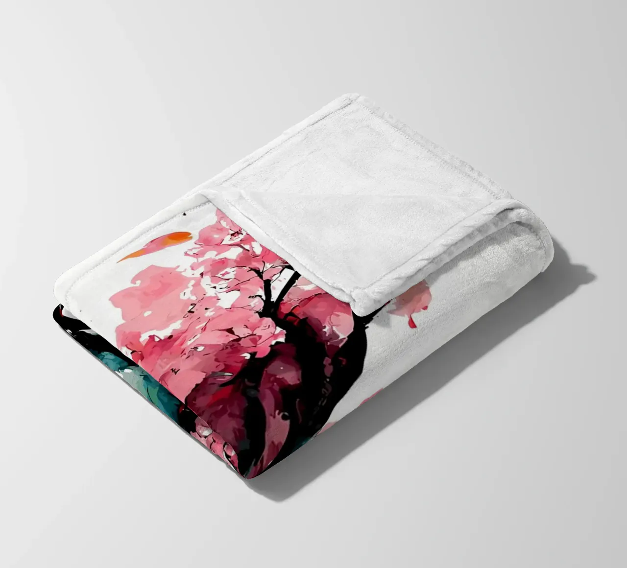 Fiori di ciliegio sakura coperta in pile da Rebecca Clark Wyrick