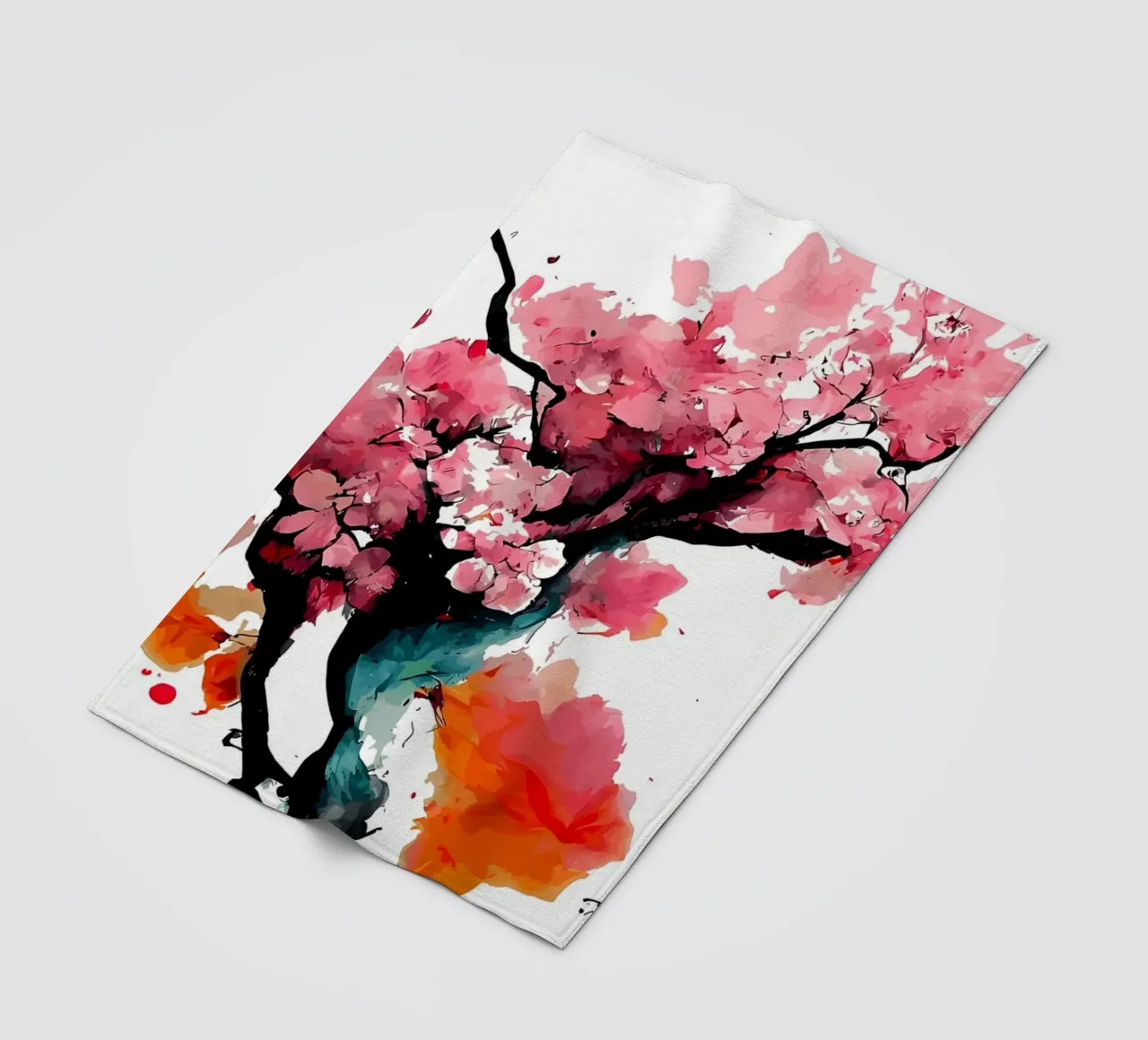 Fiori di ciliegio sakura coperta in pile da Rebecca Clark Wyrick