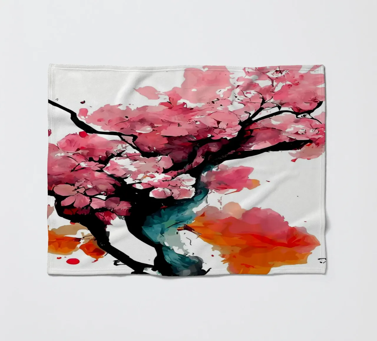 Fiori di ciliegio sakura coperta in pile da Rebecca Clark Wyrick