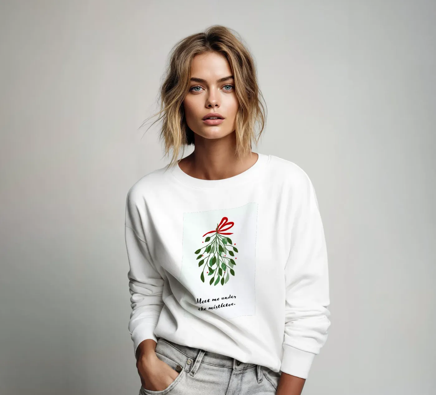 Mistletoe sweatshirt van daylight design studio