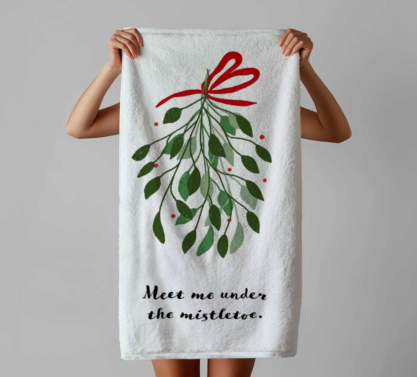 Mistletoe towel by daylight design studio