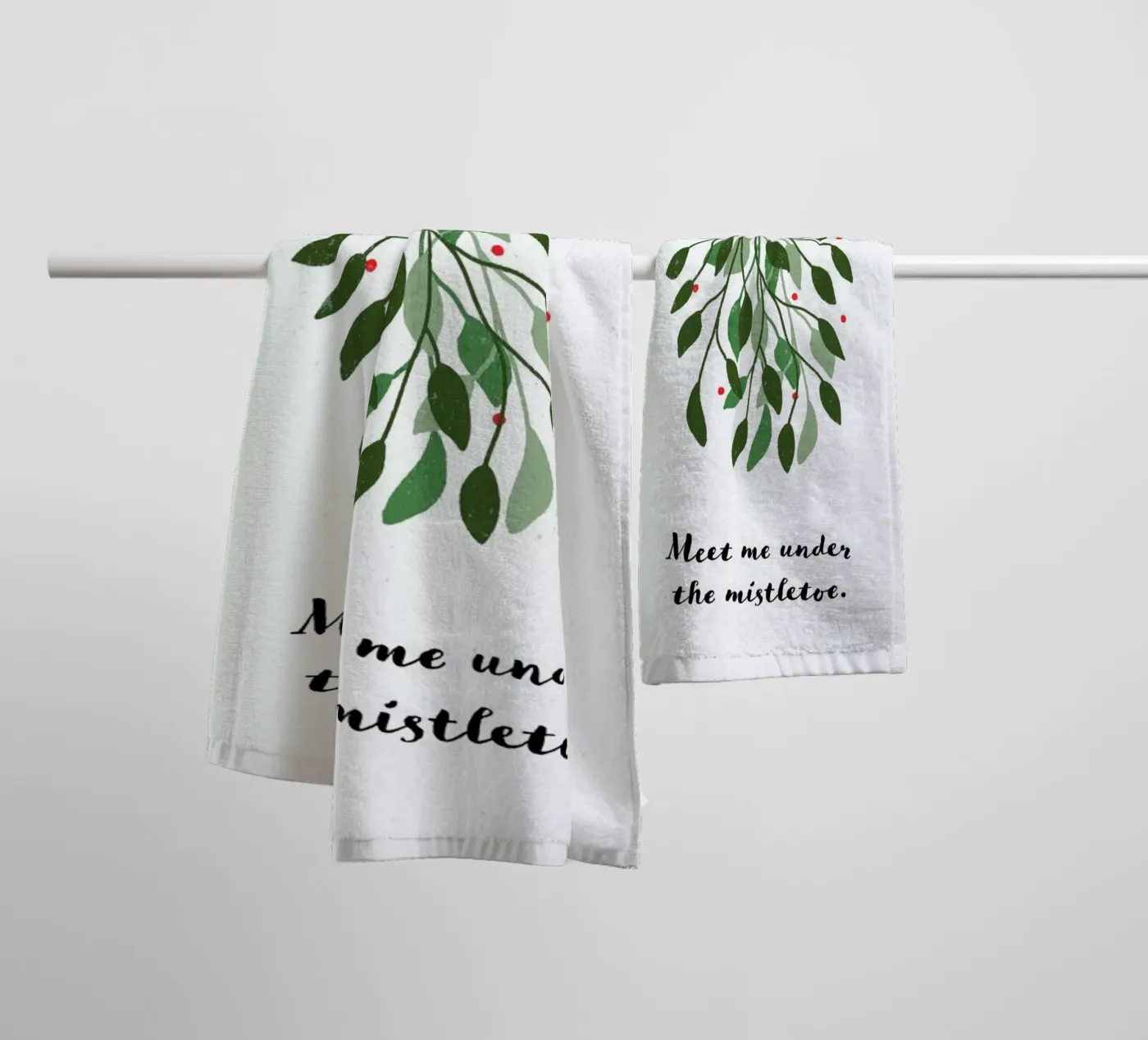 Mistletoe towel by daylight design studio