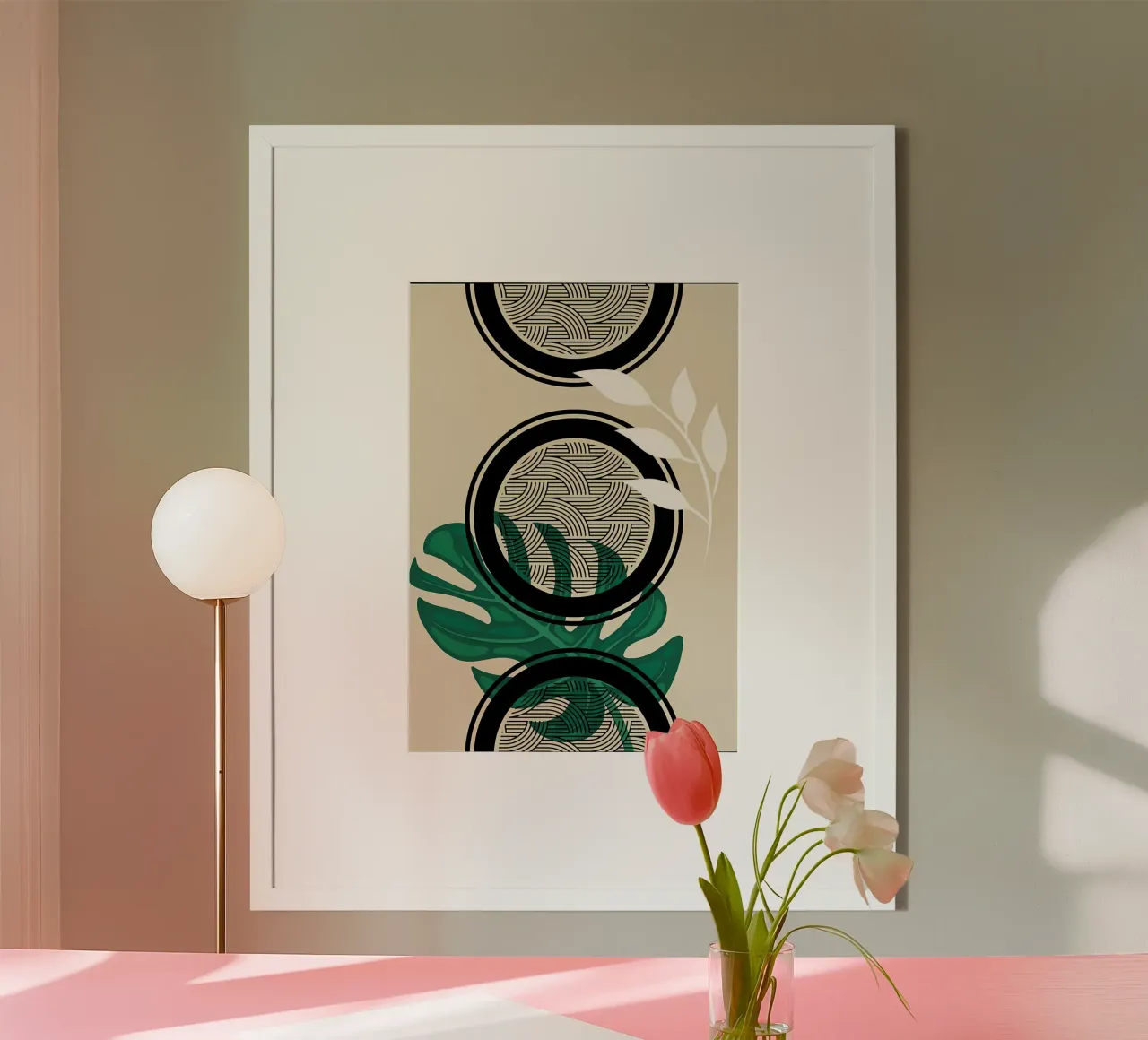 Abstrakter geometrischer Kunstdruck Poster von James M Coyle