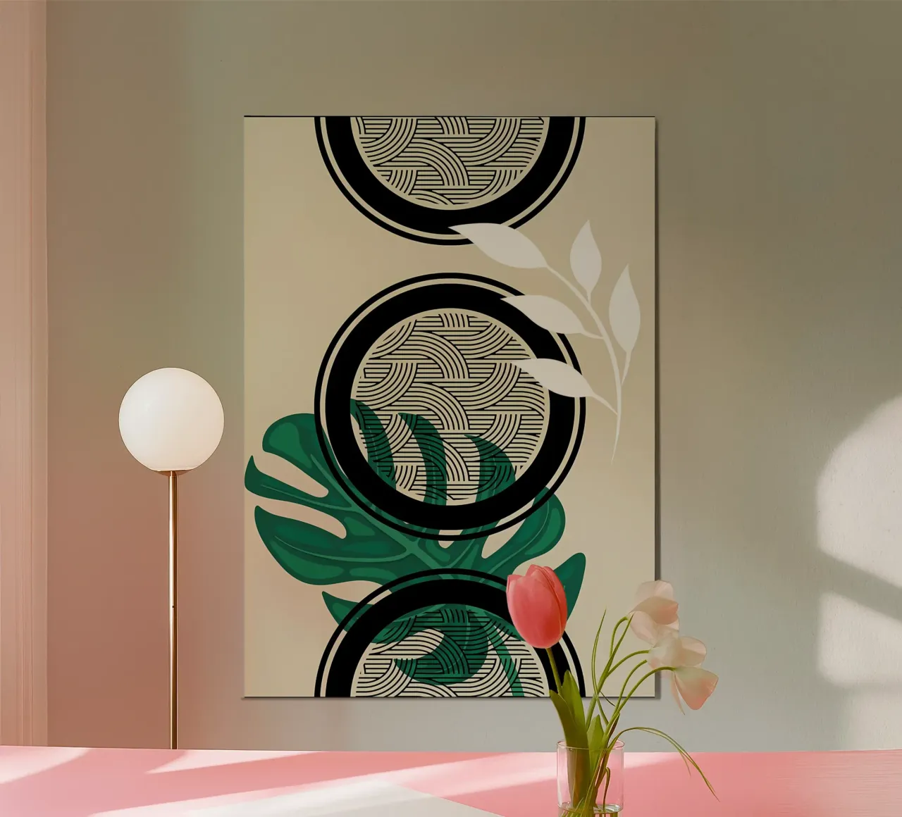 Abstrakter geometrischer Kunstdruck Poster von James M Coyle