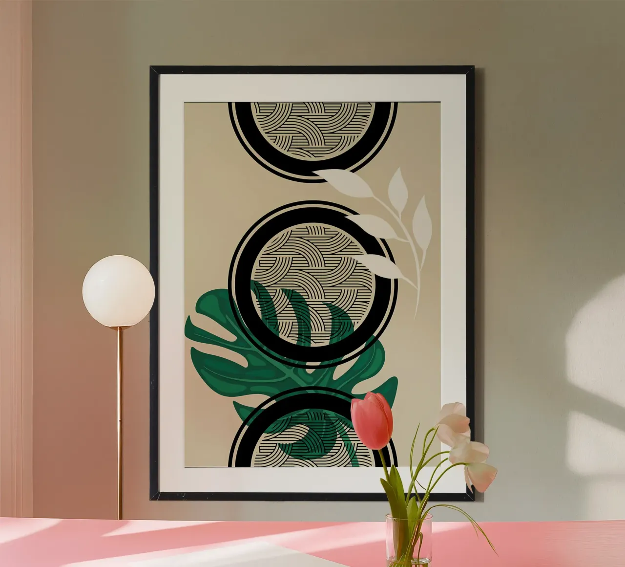 Abstrakter geometrischer Kunstdruck Poster von James M Coyle