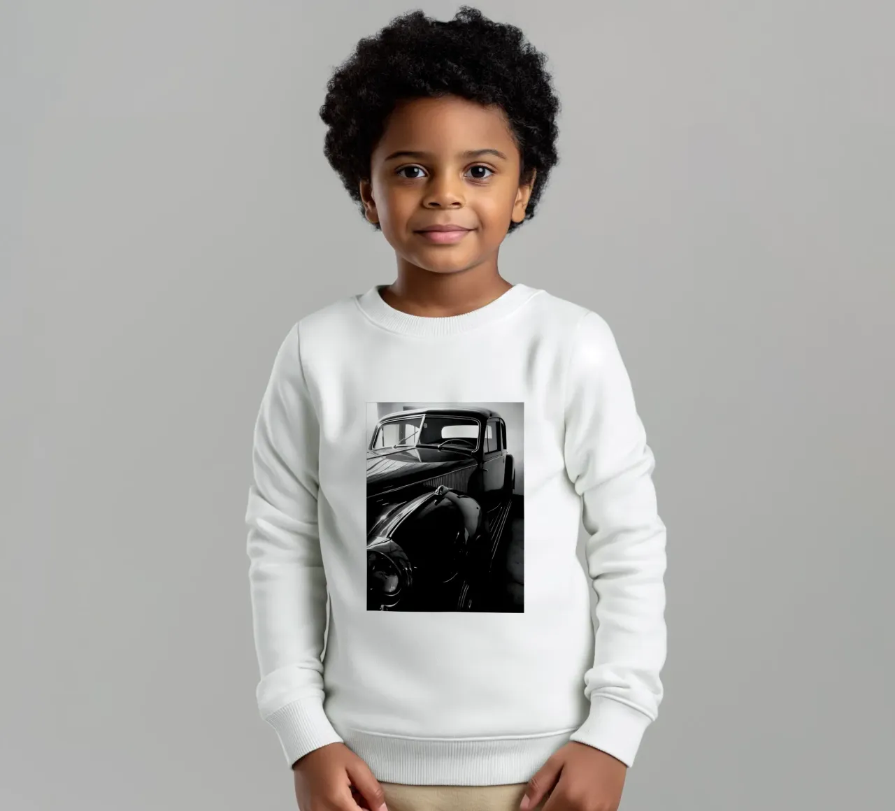 Auto d'epoca monocromatiche felpa bambino da CAR EDITION