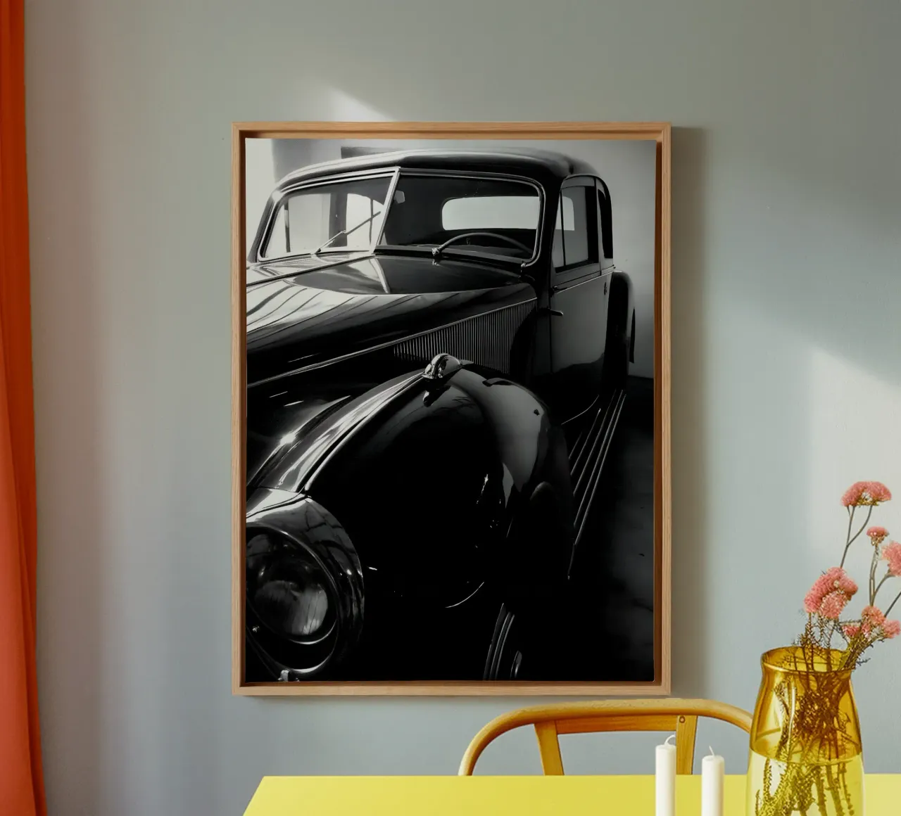 Auto d'epoca monocromatiche tela con Cornice a cassetta da CAR EDITION