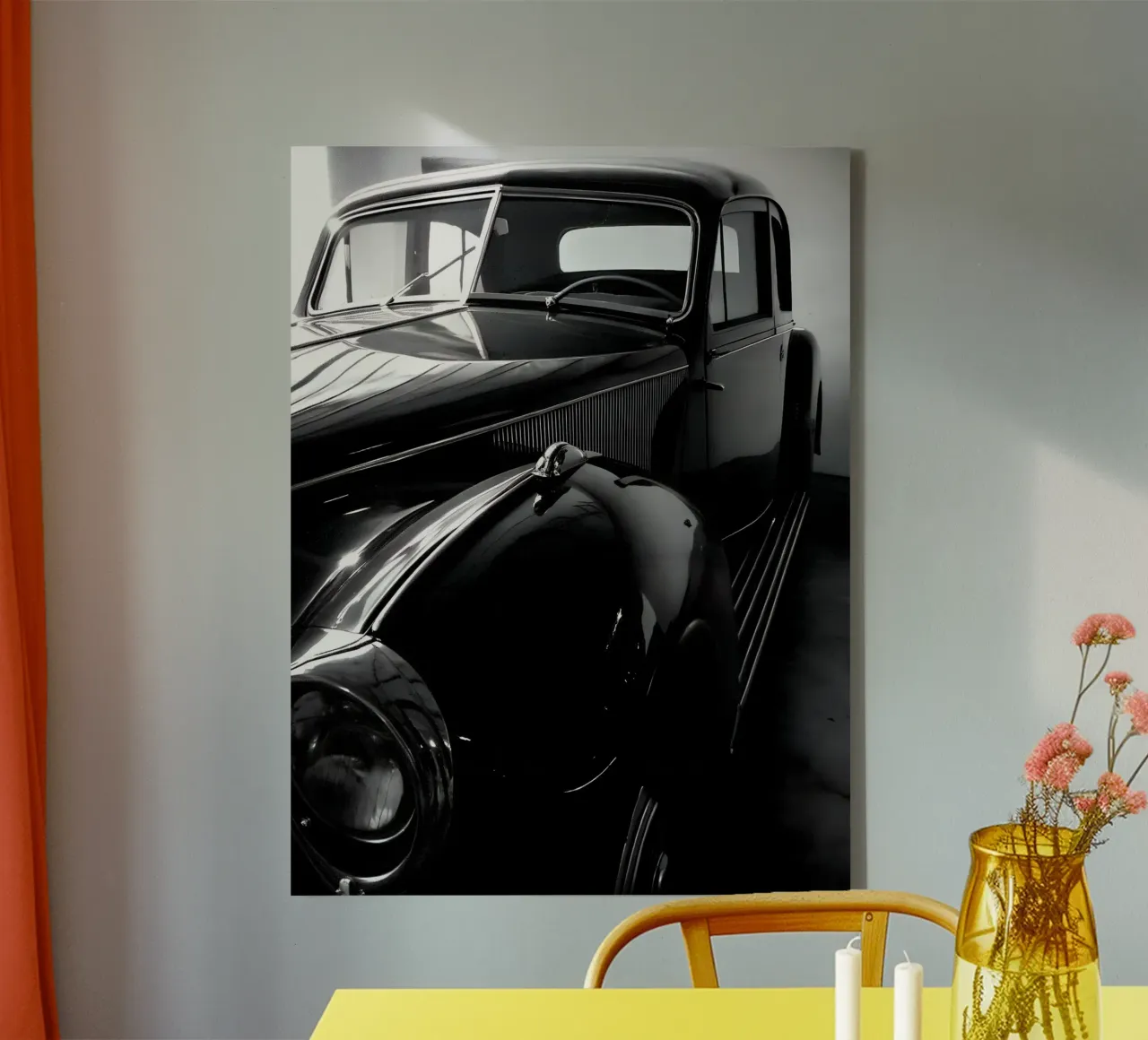 Auto d'epoca monocromatiche tela con Cornice a cassetta da CAR EDITION